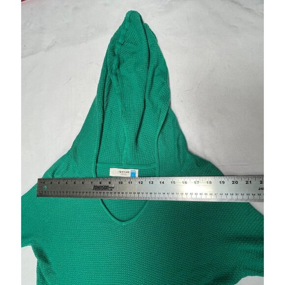 Anthropologie Sparrow Womens Green Waffle Knit Hoodie Pullover Sweater Large - Picture 5 of 8